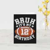 Carte Bruh C’est mon 12e anniversaire Cadeaux 12 ans Foo (Fleur jaune)