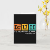 Carte Bruh C'est mes 100 Jours d'école Professeur de Mat (Fleur jaune)