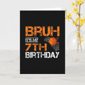 Carte Bruh C'est mon 7ème anniversaire Sketll 7 ans joue (Fleur jaune)