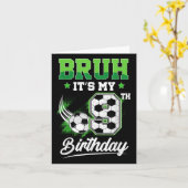 Carte Bruh C'Est Mon 9E Anniversaire Garçon Ventilateur  (Fleur jaune)