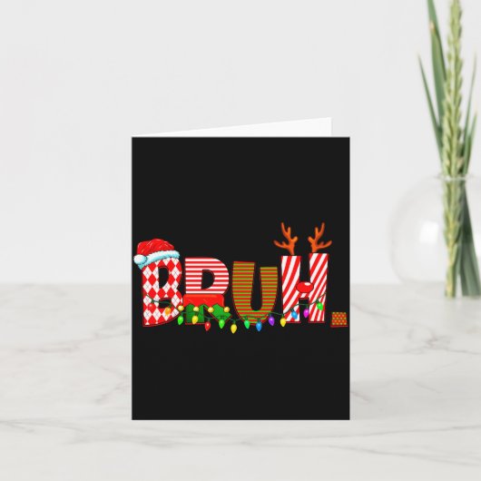 Carte Bruh Christmas Costume Xmas Elf Santa Rudolph Pjs (Devant)