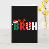 Carte Bruh Christmas Kids Xmas Teens Boys Funny Christma (Fleur jaune)