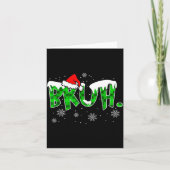 Carte Bruh Christmas Red Plaid Funny Family Teens Boys K (Devant)