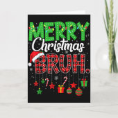Carte Bruh Christmas Red Plaid Teens Boys Kids Xmas Paja (Devant)