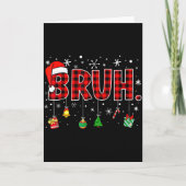 Carte Bruh Christmas Red Plaid Xmas (Devant)