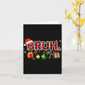 Carte Bruh Christmas Teens Boys Xmas Kids Funny Christma (Fleur jaune)