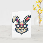 Carte Bruh Dabbing Bunny Pâques drôle Mens Enfants Garço (Fleur jaune)