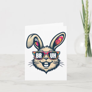 Carte Bruh Dabbing Bunny Pâques drôle Mens Enfants Garço