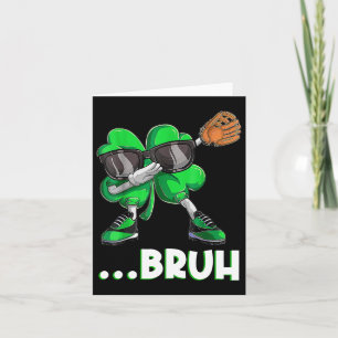 Carte Bruh Dabbing Shamrock Vendre Jour de la Saint Patr