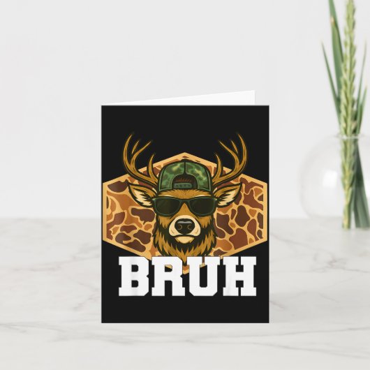 Carte Bruh Deer Funny Deer Hunting Camo Hat Youth Teens (Devant)
