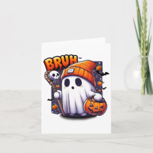 Carte Bruh Fantôme Halloween Gentil Fantôme Friandise ou