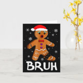 Carte Bruh Funny Christmas Gingerbread Man Teens Boys Ki (Fleur jaune)