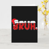 Carte Bruh Funny Christmas Red Chimney Teens Boys Kids X (Fleur jaune)