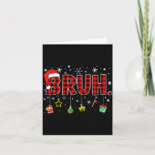 Carte Bruh Funny Christmas Red Plaid Teens Boys Kids Xma (Devant)