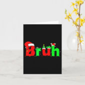 Carte Bruh Funny Dire Bro Ados Garçons Enfants Noël Pa (Fleur jaune)