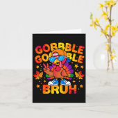 Carte Bruh Funny Thanksgiving Turkey Gobble Outfit Boys  (Fleur jaune)