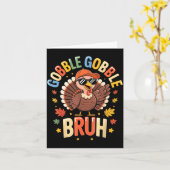 Carte Bruh Funny Thanksgiving Turkey Gobble Shirt Boys G (Fleur jaune)