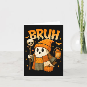 Carte Bruh Ghost Halloween Cute Platwork Ghost Tricot Ou