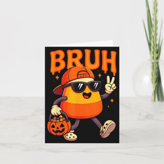 Carte Bruh Halloween Team Candy Corn Trick Or Treat Kids (Devant)