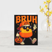 Carte Bruh Halloween Team Candy Corn Trick Or Treat Kids (Fleur jaune)