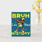 Carte Bruh I Am Black History Afro Men Boys Black Histor (Fleur jaune)