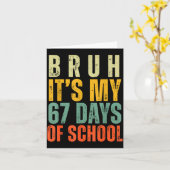 Carte Bruh It's My 67 Days Of School Dabbing Boy Funny S (Fleur jaune)