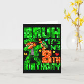 Carte Bruh It's My 8th Birthday Boy Game Xel 8 Years Old (Fleur jaune)