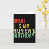 Carte Bruh It's My Nephew's Birthday Funny Birthday Uncl (Fleur jaune)