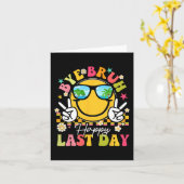 Carte Bruh Joyeuse Dernière Journée D'Enseignant Garçons (Fleur jaune)