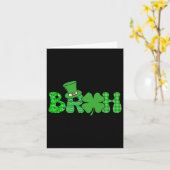 Carte Bruh mème drôle Jour de la Saint Patrick Shamrock (Fleur jaune)