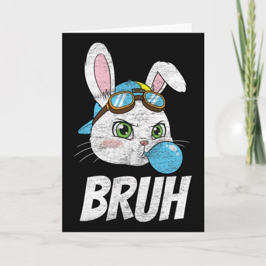 Carte Bruh Meme Easter Day Funny Bunny Eggs Toddler Boys (Devant)