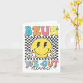 Carte Bruh Nous Sortons Enseignants Mignonne Fin De L'An (Fleur jaune)