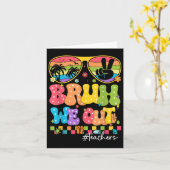 Carte Bruh Nous Sortons Enseignants Mignonne Fin De L'An (Fleur jaune)