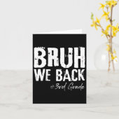 Carte Bruh on est de retour École primaire 3e année Rent (Fleur jaune)