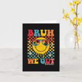 Carte Bruh on est dehors professeurs remise de diplômes  (Fleur jaune)