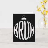 Carte Bruh Ornement de Noël  (Fleur jaune)