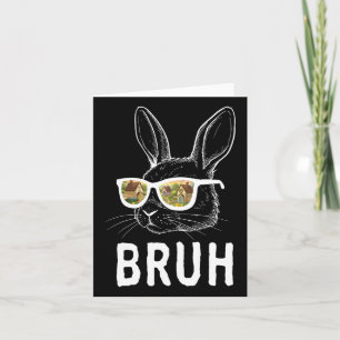 Carte Bruh Pâques Jour Funky Lapin Lapin Face Gles Easte
