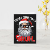 Carte Bruh Santa Hat Funny Christmas Red Plaid Men Boys (Fleur jaune)