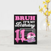 Carte Bruh Son 11E Anniversaire Soccer Ice Cream Drip (Fleur jaune)