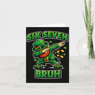 Carte Bruh st patricks day six seven lutin mème 67
