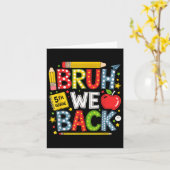 Carte Bruh We Back 5th Grade Funky Back To School Kids T (Fleur jaune)