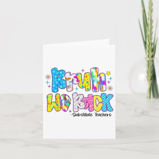Carte Bruh We Back Substitut Enseignants Drôle Retour À  (Devant)