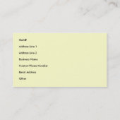 Carte brûlante d'art de carte de visite de profil (Dos)