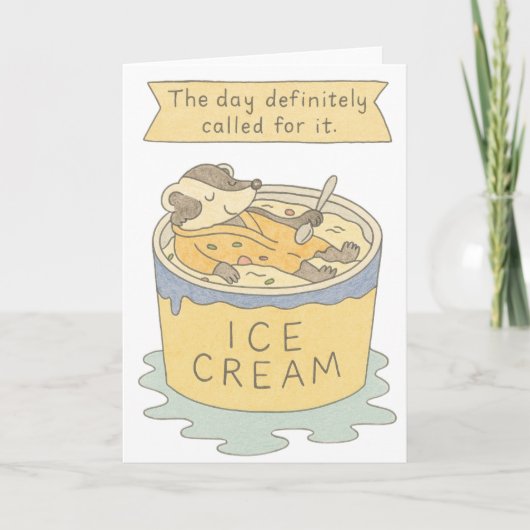 Carte Brûleur brûlé dans un bain de crème glacée (Devant)
