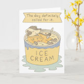 Carte Brûleur brûlé dans un bain de crème glacée (Fleur jaune)