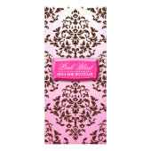 Carte brun chocolat de support de damassé du (Devant)