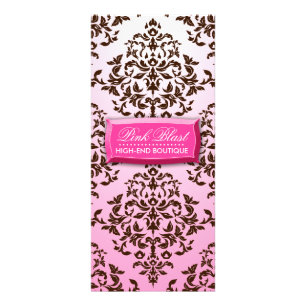 Carte brun chocolat de support de damassé du