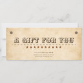 Carte Brun occidental avec logo certificat cadeau sud (Devant)