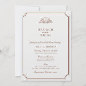 Carte Brunch avec l'invitation de la mariée douche nupti (Devant)