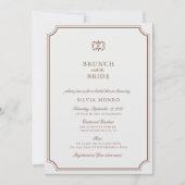 Carte Brunch Ecru classique avec la Fête des mariées de  (Devant)